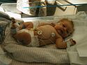 Her bed in the NICU